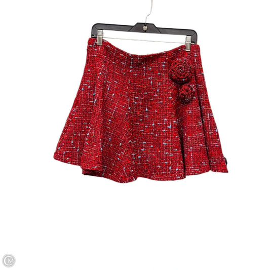 Skirt Designer By Avec Les Filles In Blue & Red, Size: Xs