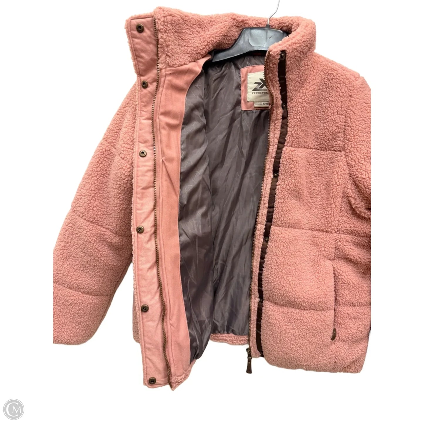Jacket Faux Fur & Sherpa By Zero Xposure In Dusty Pink, Size: Xl