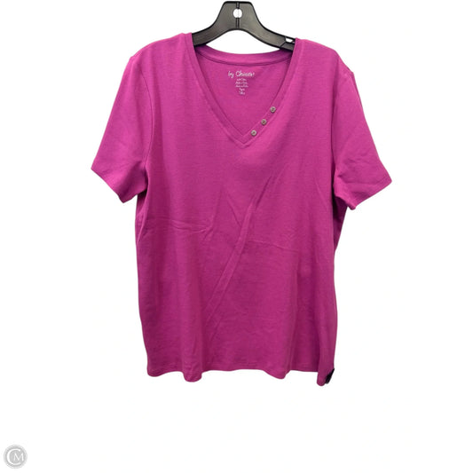 Top Short Sleeve By Chicos In Purple, Size: Xl