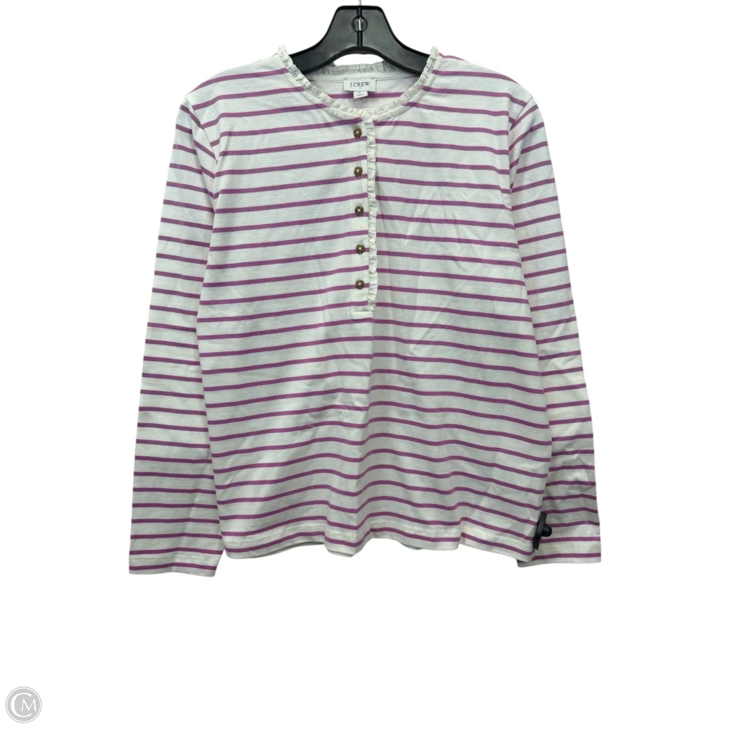 Top Long Sleeve By J. Crew In Striped Pattern, Size: L