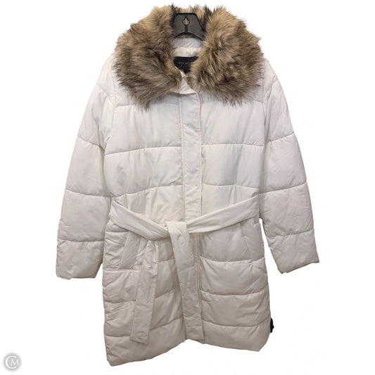 Coat Puffer & Quilted By Ann Taylor In White, Size: S
