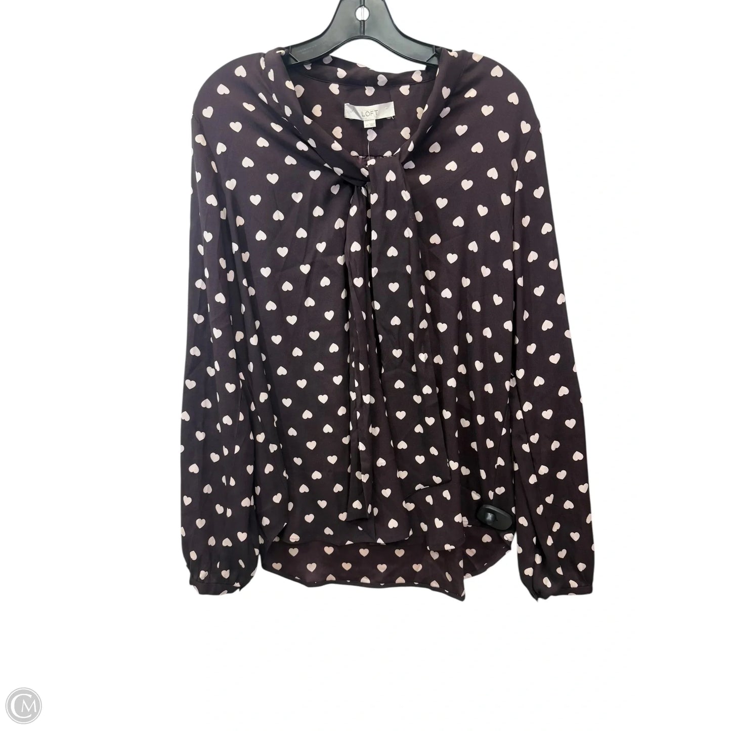 Top Long Sleeve By Loft In Brown, Size: L
