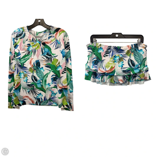 Swimsuit 2pc By La Blanca In Tropical Print, Size: L
