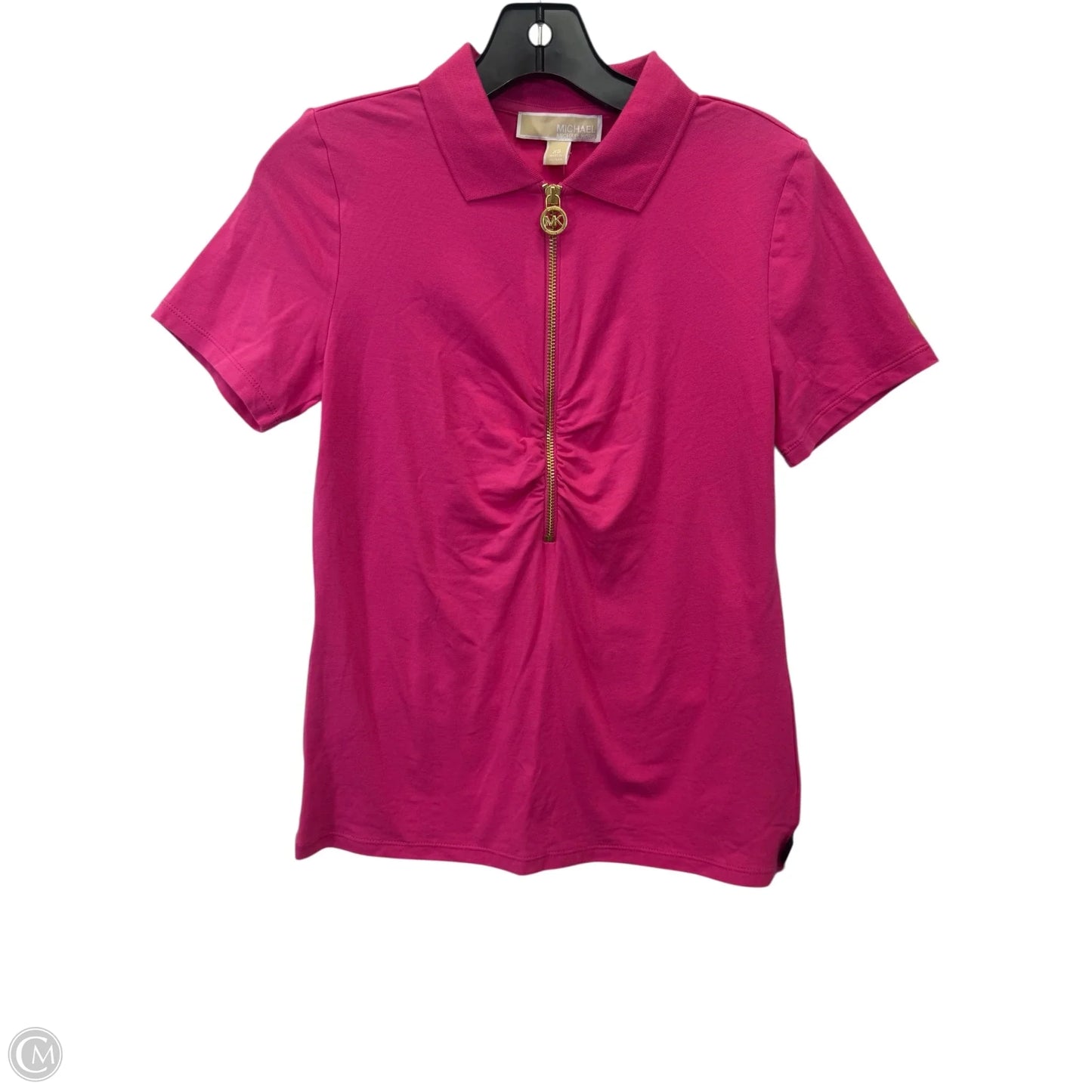 Top Short Sleeve By Michael By Michael Kors In Gold & Pink, Size: Xs