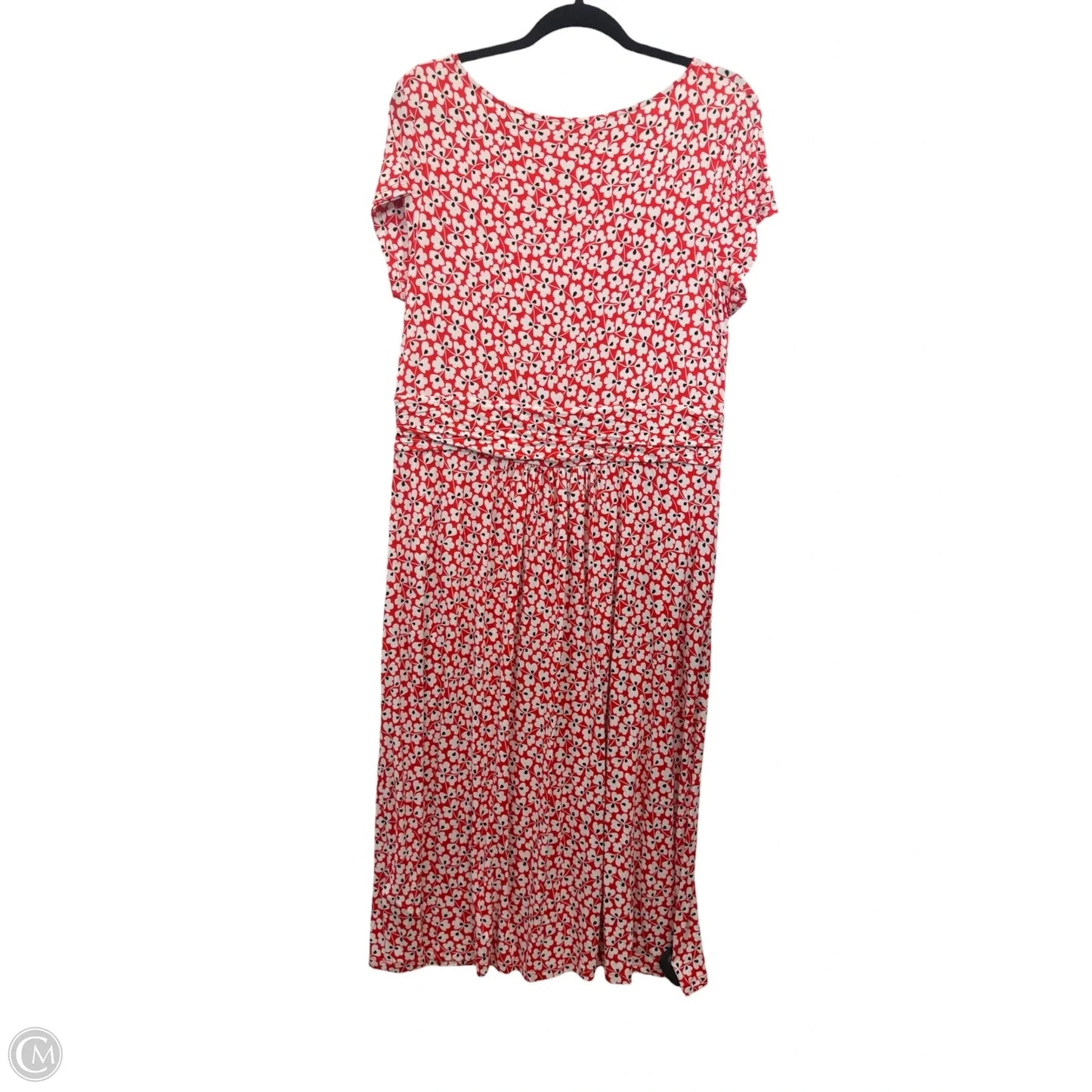 Dress Casual Midi By Boden In Black & Red, Size: L