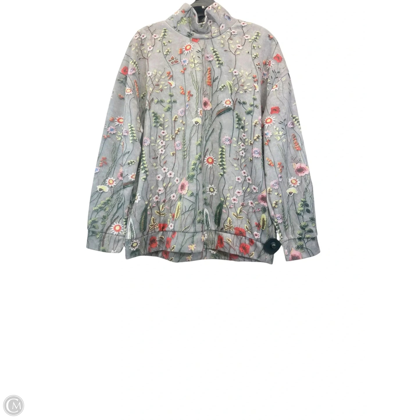 Top Long Sleeve In Floral Print, Size: Xl