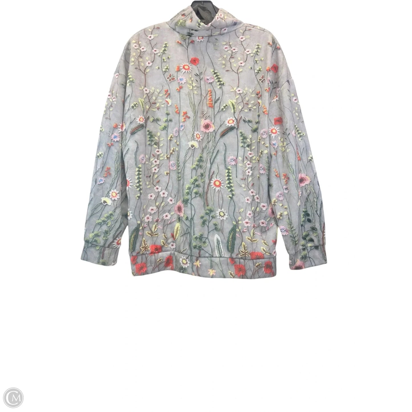 Top Long Sleeve In Floral Print, Size: Xl