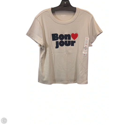 Top Short Sleeve Basic By Old Navy In Taupe, Size: Xl