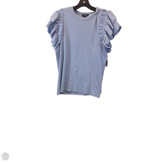 Top Short Sleeve By Express In Blue, Size: Xl