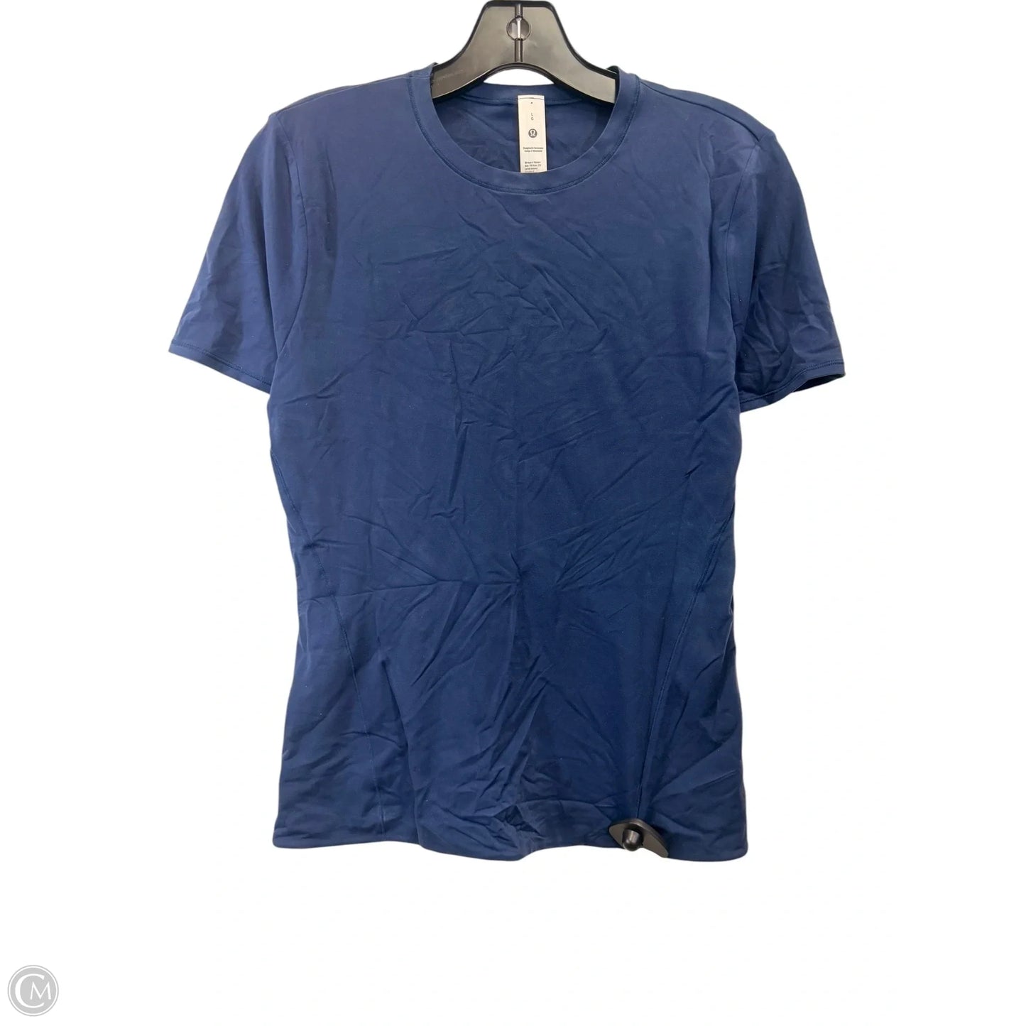 Athletic Top Short Sleeve By Lululemon In Navy, Size: L