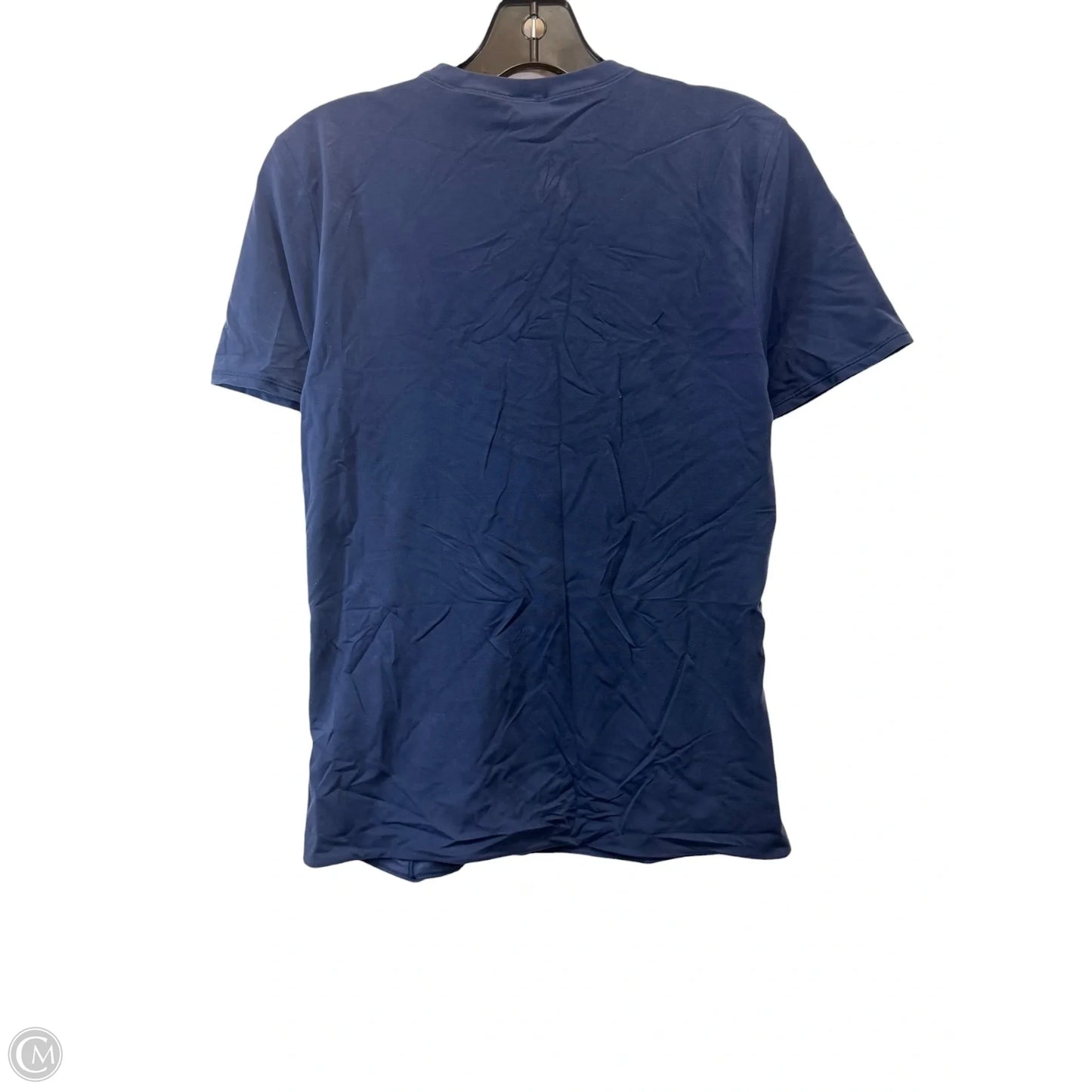 Athletic Top Short Sleeve By Lululemon In Navy, Size: L