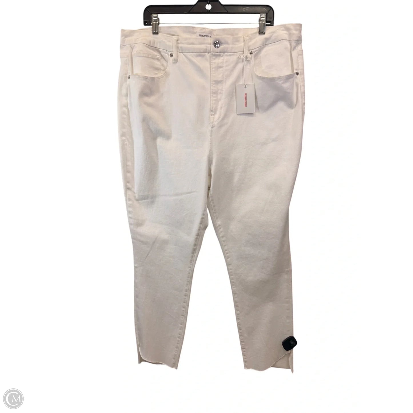Jeans Skinny By Good American In White Denim, Size: 24