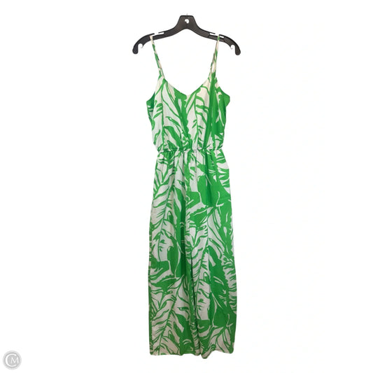 Jumpsuit Designer By Lilly Pulitzer In Green & White, Size: Xs