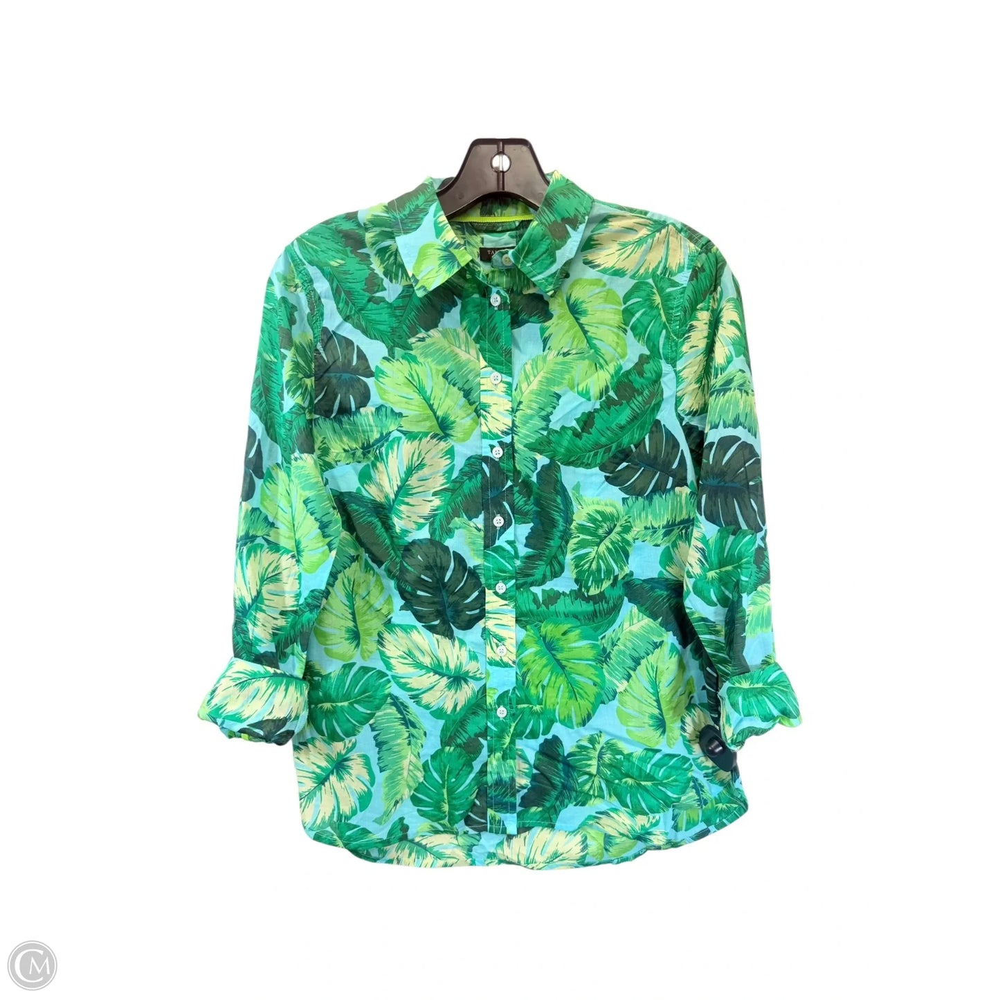 Top 3/4 Sleeve By Talbots In Tropical Print, Size: Sp