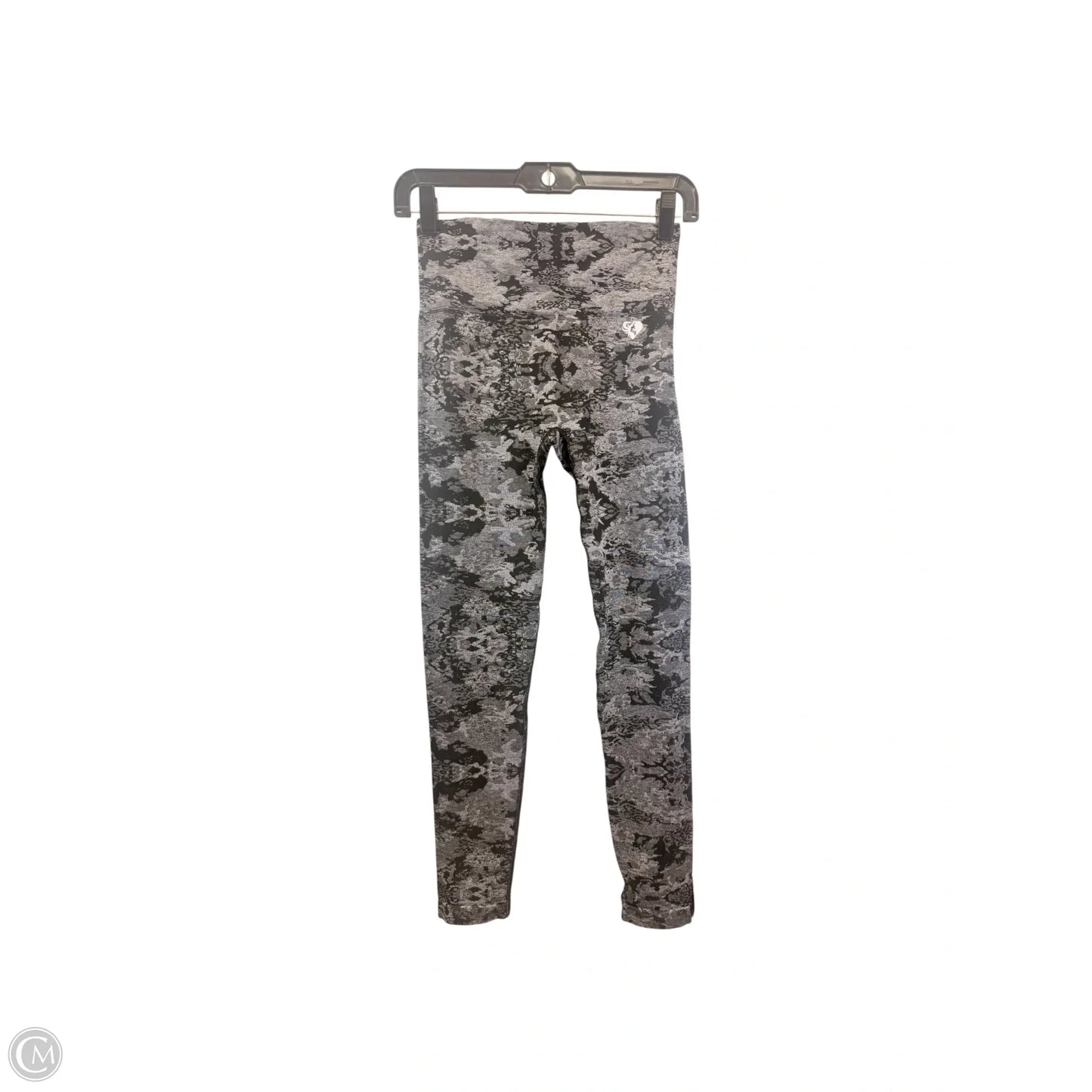 Athletic Leggings By Roxy In Black & Grey, Size: L