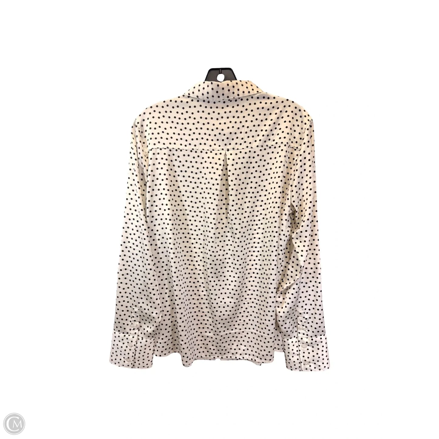 Top Long Sleeve By Express In Polkadot Pattern, Size: L