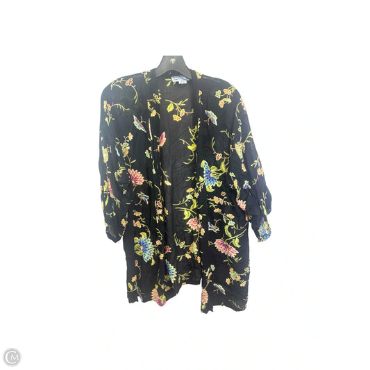Kimono By All That Glitters In Floral Print, Size: Osfm