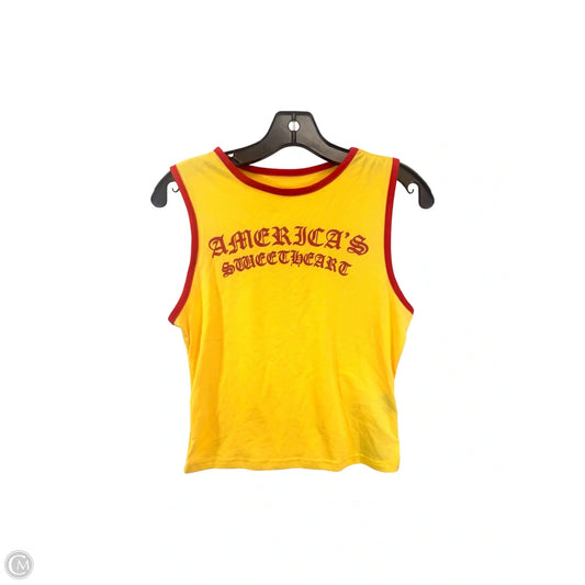 Top Sleeveless Basic By Sumwon In Red & Yellow, Size: L
