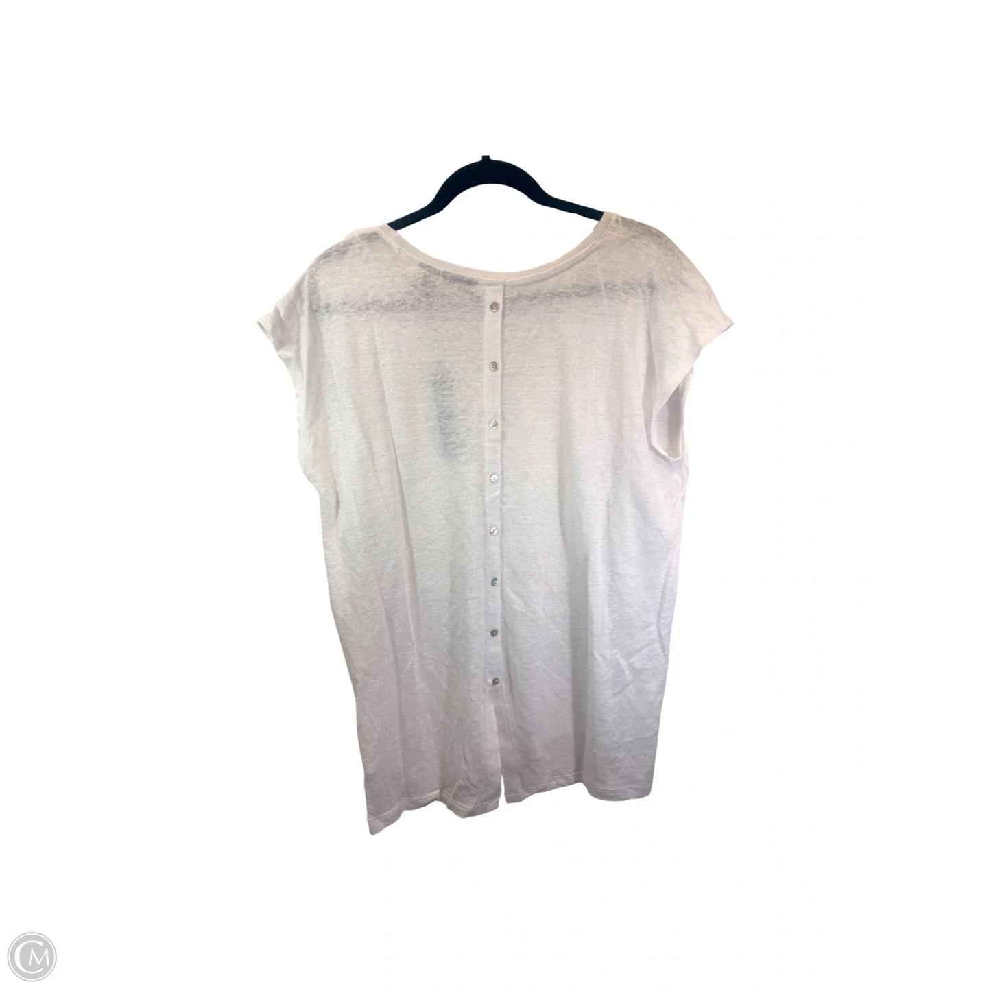 Top Short Sleeve By Tahari In White, Size: Xl