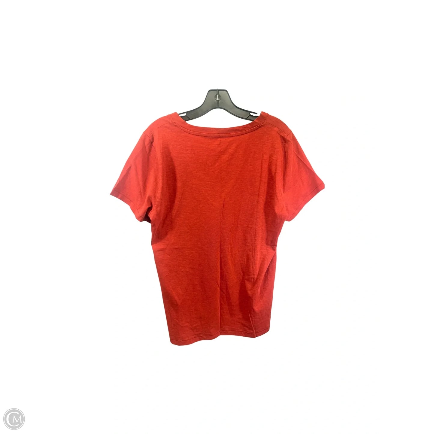 Top Short Sleeve Basic By Madewell In Orange, Size: L