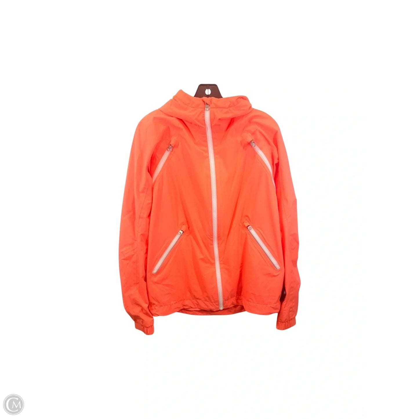 Athletic Jacket By Lululemon In Orange, Size: 8