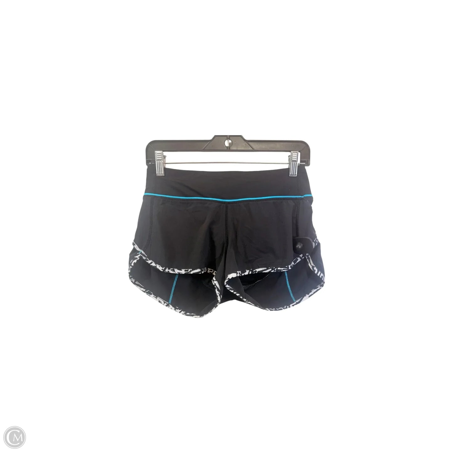 Athletic Shorts By Lululemon In Black & Blue, Size: 6