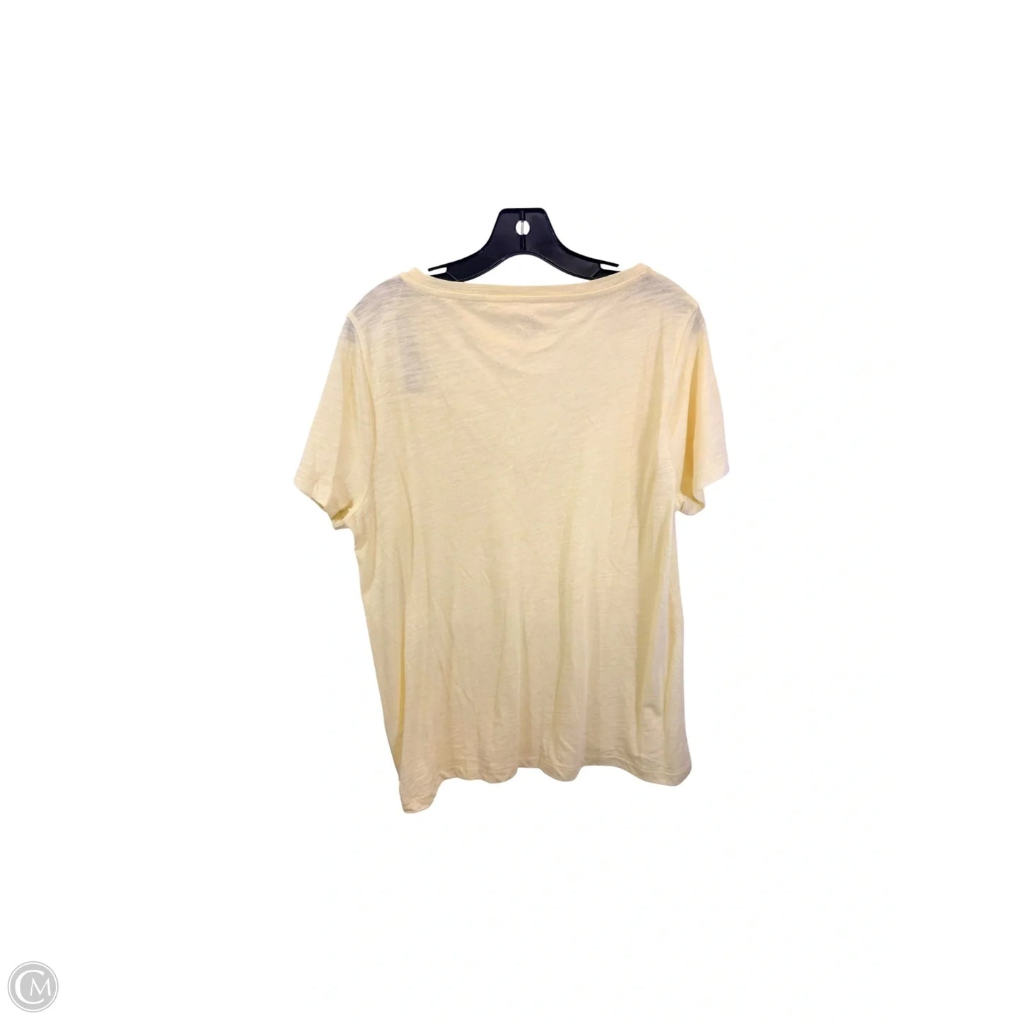 Top Short Sleeve Basic By J. Crew In Yellow, Size: L