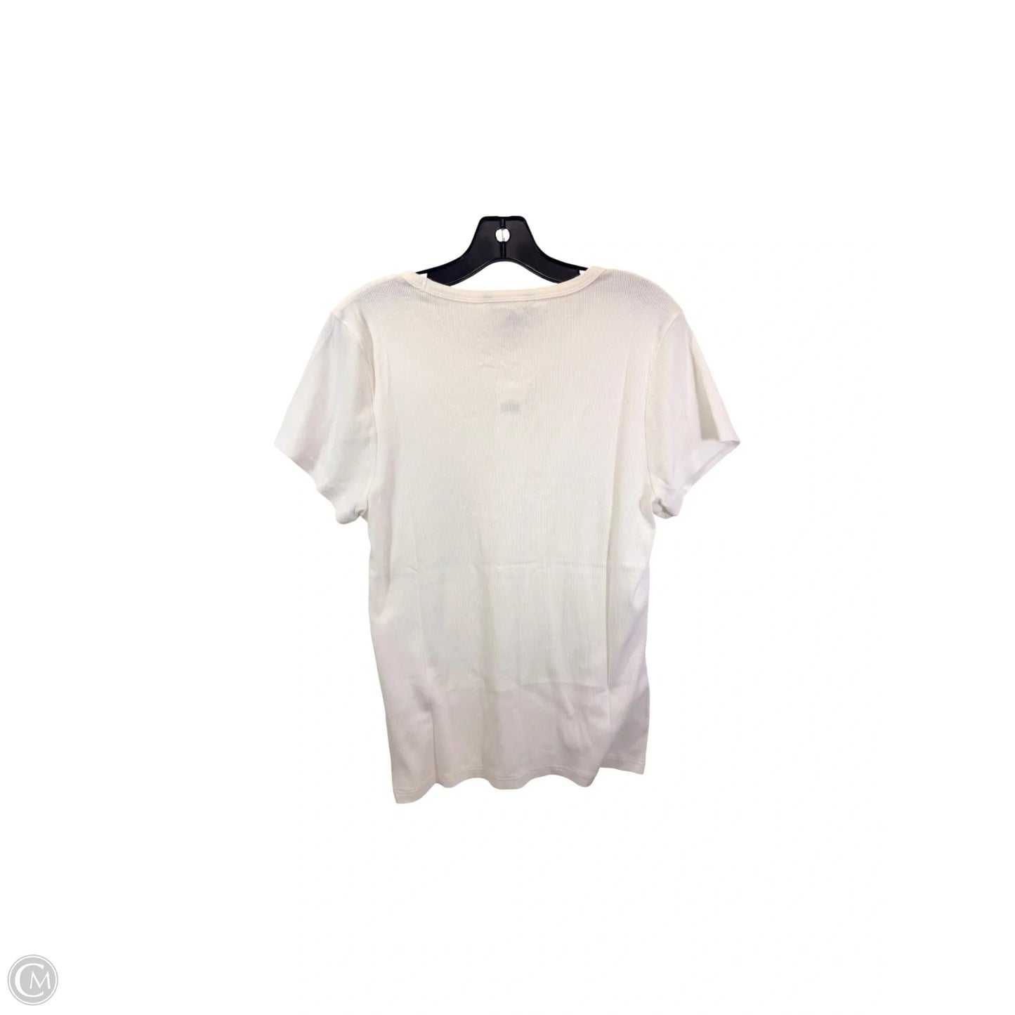 Top Short Sleeve By Banana Republic In Cream, Size: Xl