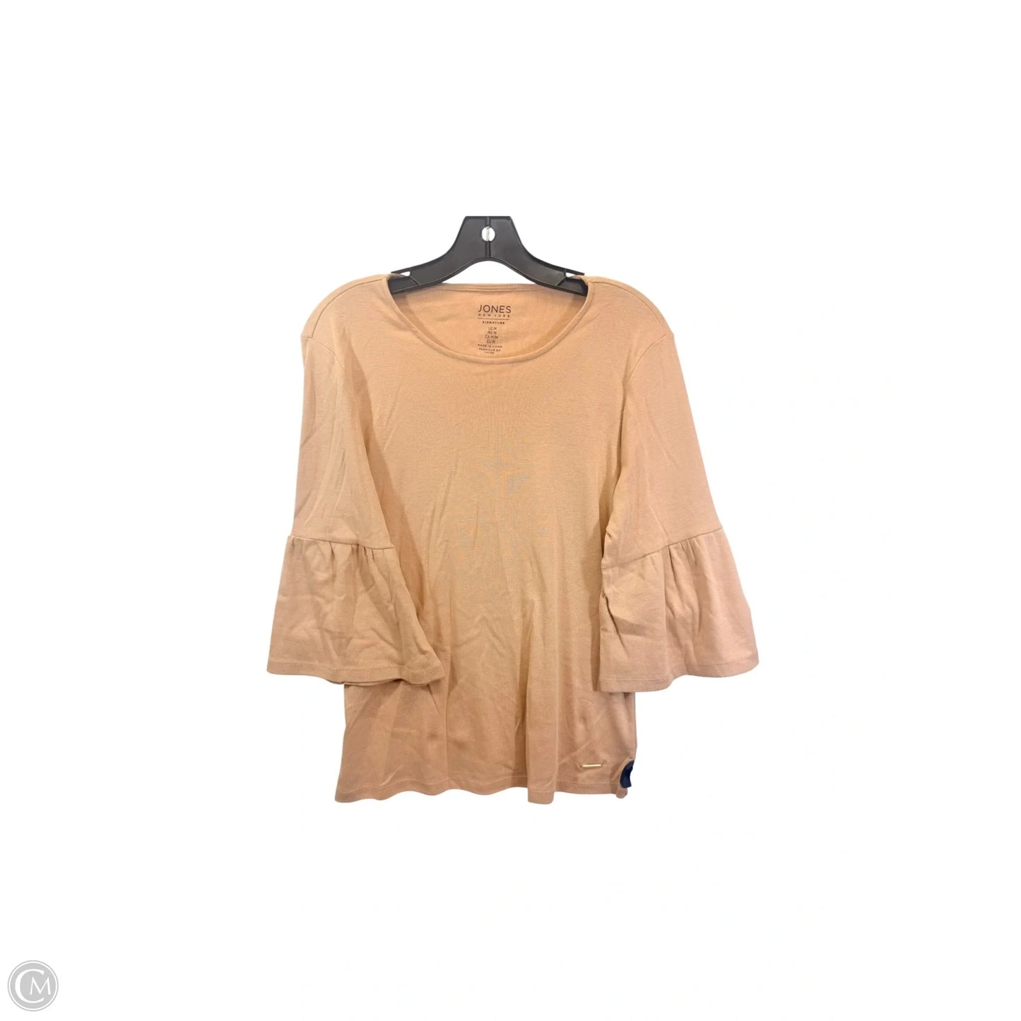 Top 3/4 Sleeve By Jones New York In Tan, Size: M