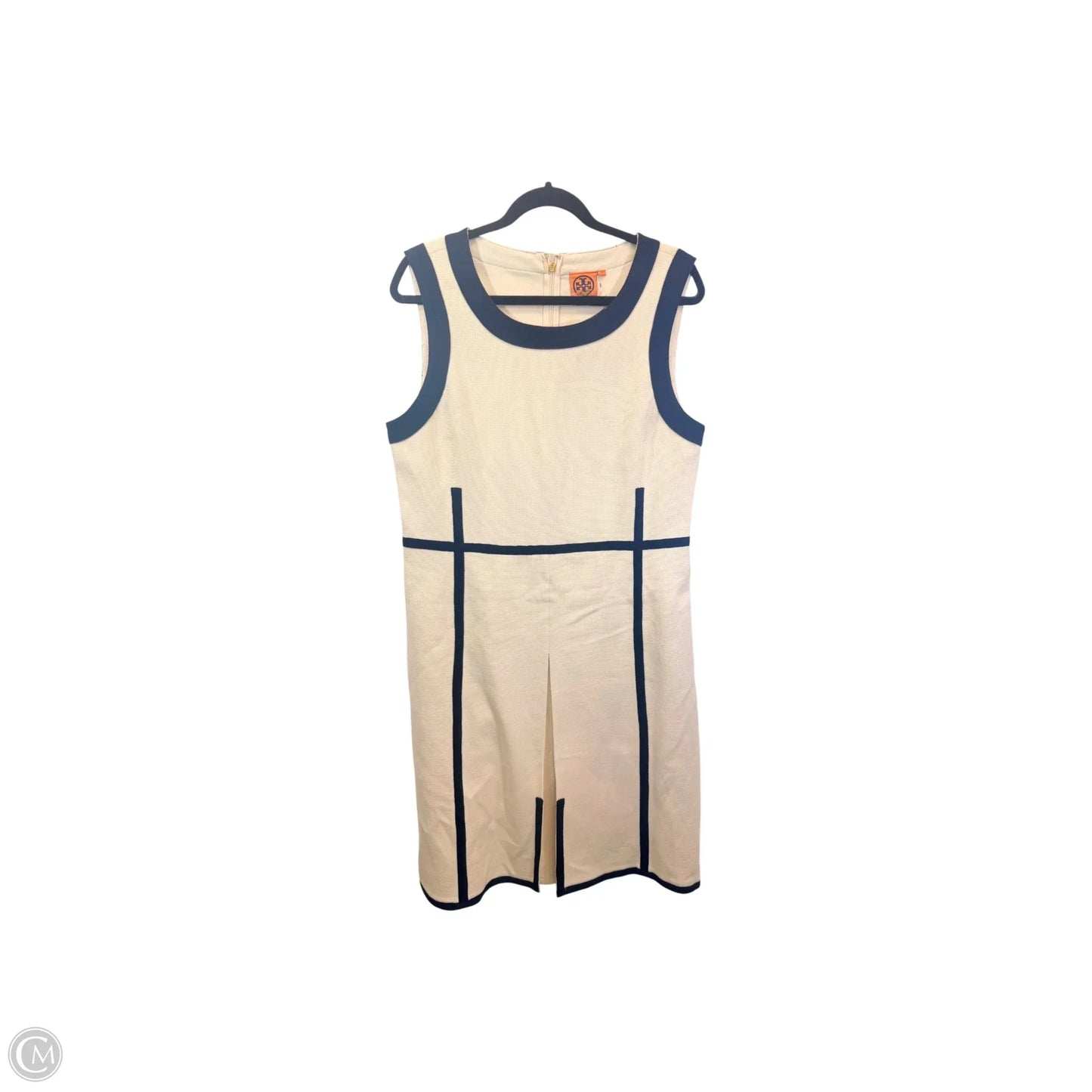 Dress Designer By Tory Burch In Blue & Cream, Size: Xl