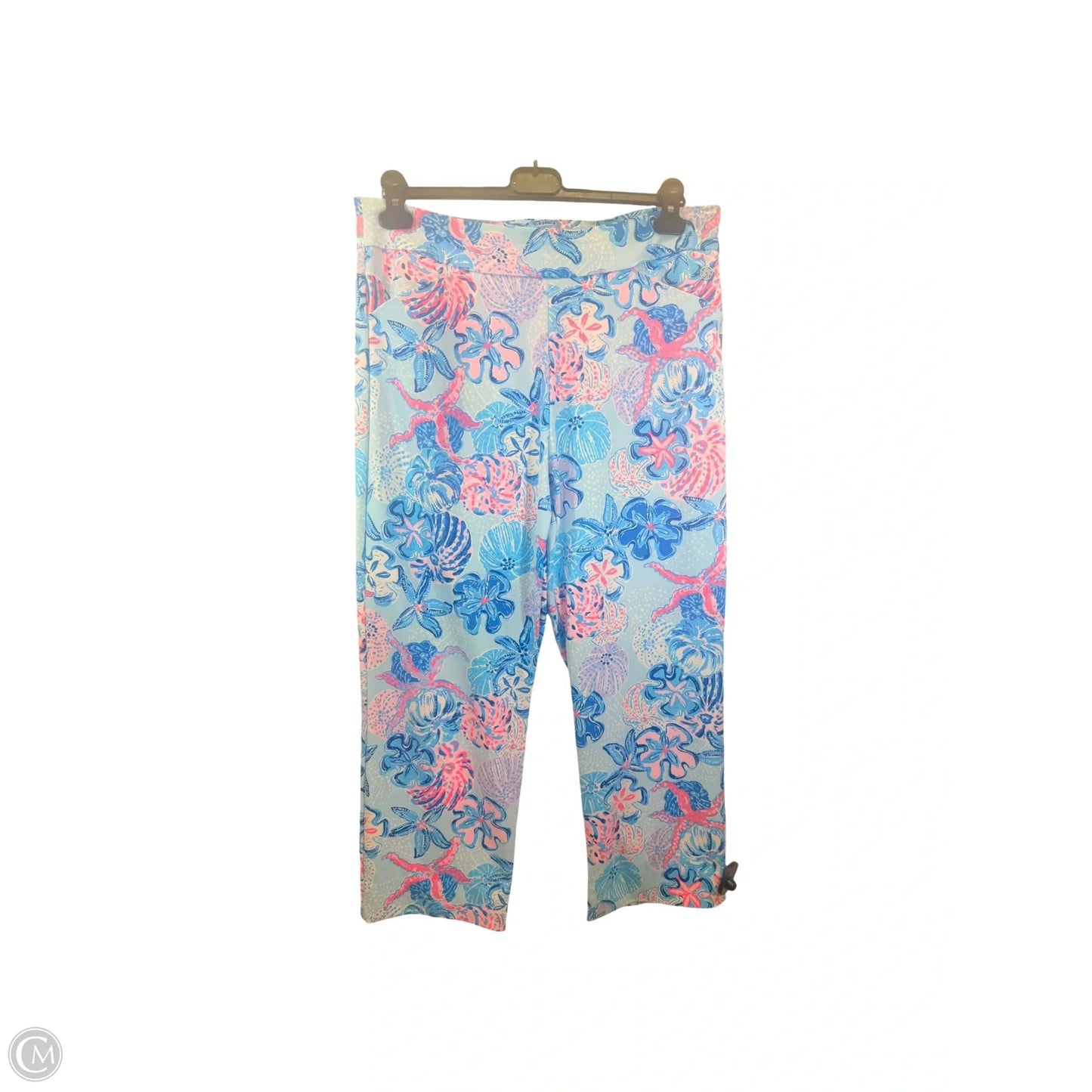 Pants Designer By Lilly Pulitzer In Blue & Pink, Size: 14