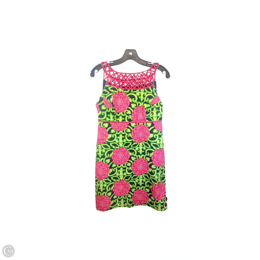 Dress Designer By Lilly Pulitzer In Green & Purple, Size: 2