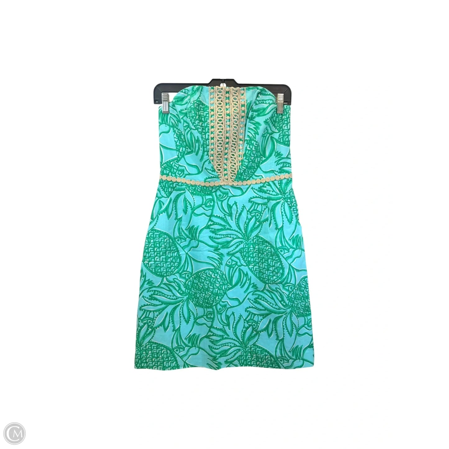 Dress Designer By Lilly Pulitzer In Blue & Green, Size: 4