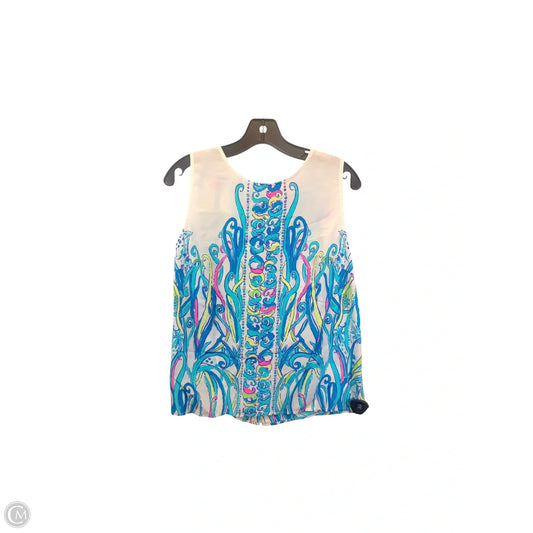 Top Sleeveless Designer By Lilly Pulitzer In Blue & Purple, Size: Xs