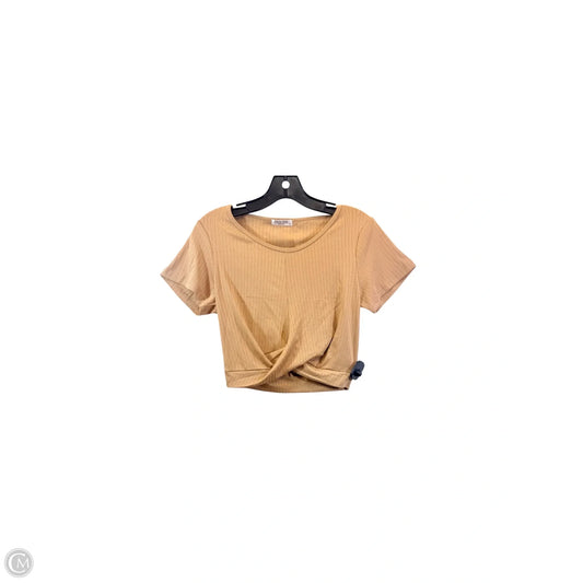 Top Short Sleeve By Ekouaer In Tan, Size: M