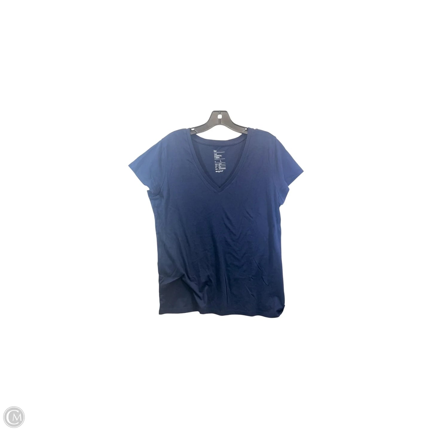 Top Short Sleeve By Gap In Navy, Size: L