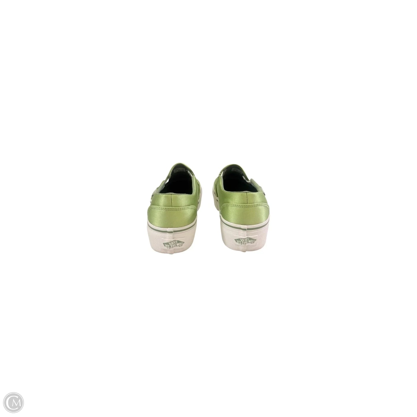 Shoes Sneakers Platform By Vans In Green & White, Size: 7