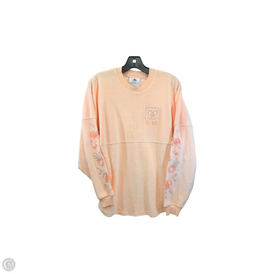 Sweatshirt Crewneck By Disney In Peach, Size: Xs