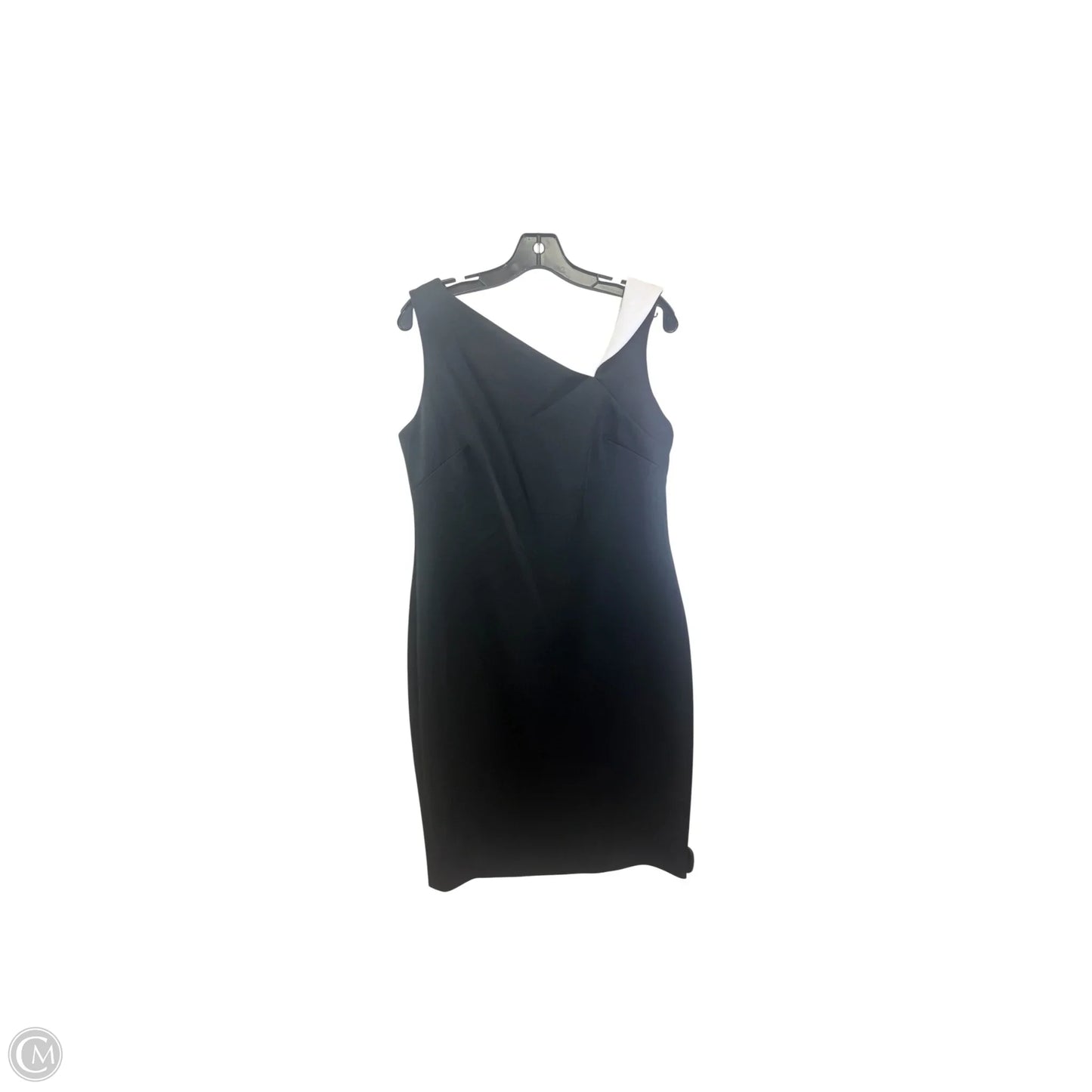 Dress Casual Midi By Calvin Klein In Black & White, Size: L