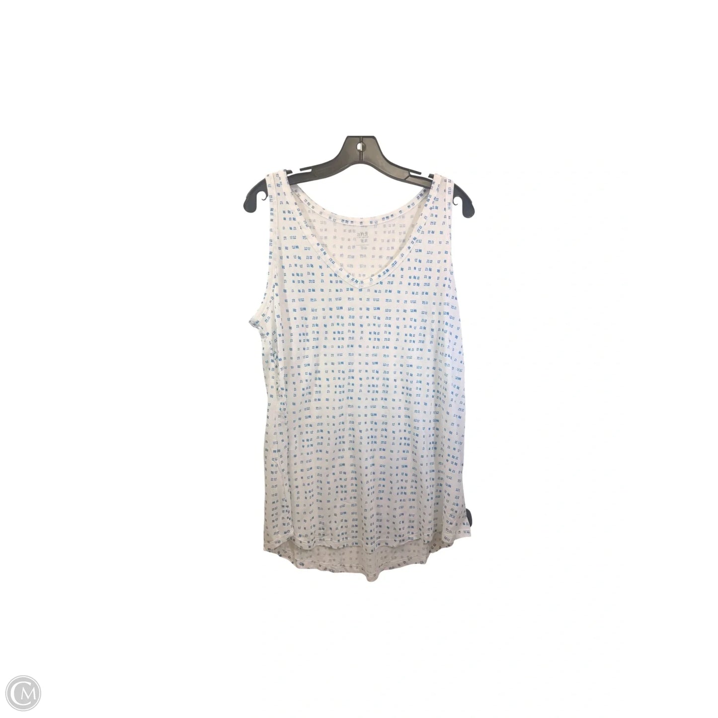 Tank Top By Ana In Blue & White, Size: Xl