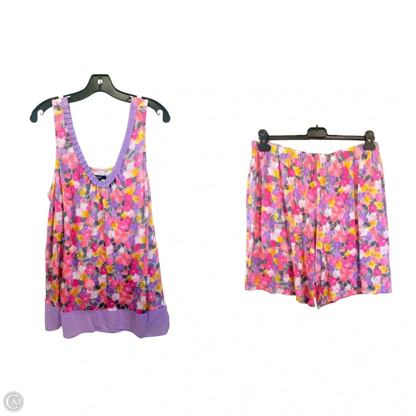 Pajamas 2pc By Simply Vera In Floral Print, Size: L