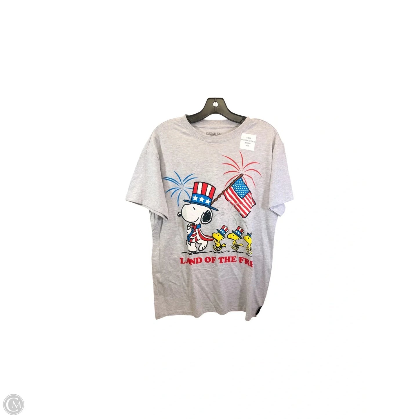 Top Short Sleeve Basic By Peanuts Worldwide In Blue & Red & White, Size: M