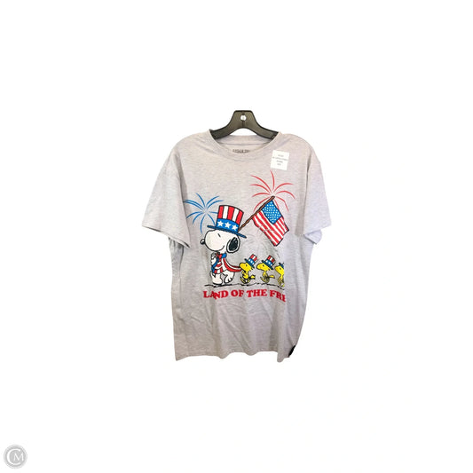 Top Short Sleeve Basic By Peanuts Worldwide In Blue & Red & White, Size: M