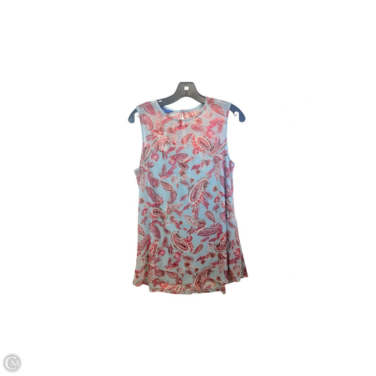 Top Sleeveless By Premise In Blue & Yellow, Size: M