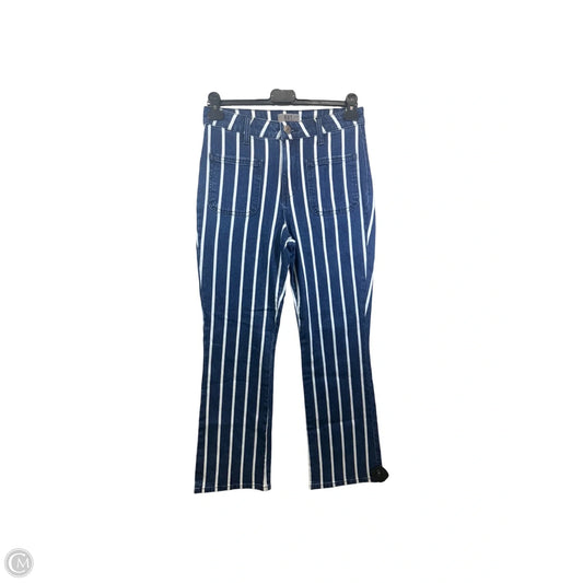 Jeans Flared By Kut In Blue & White, Size: 2