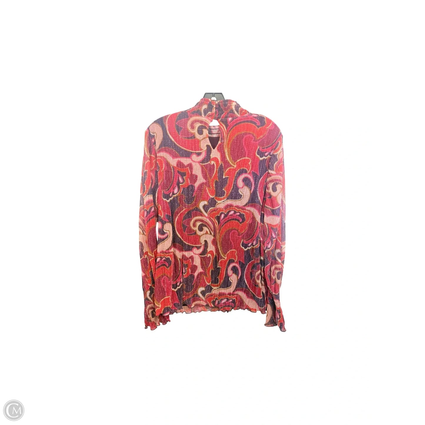 Top Long Sleeve By Chicos In Purple & Red, Size: L