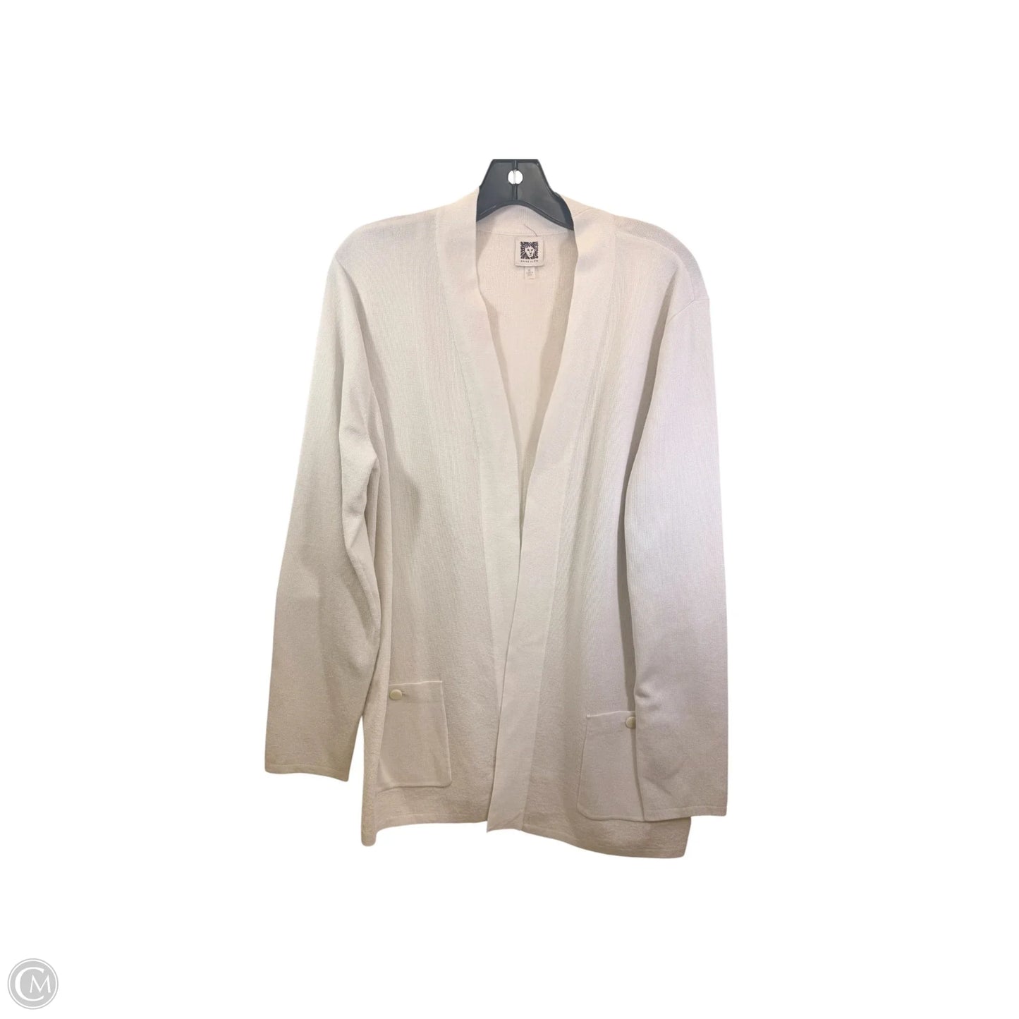 Cardigan By Anne Klein In Cream, Size: Xl