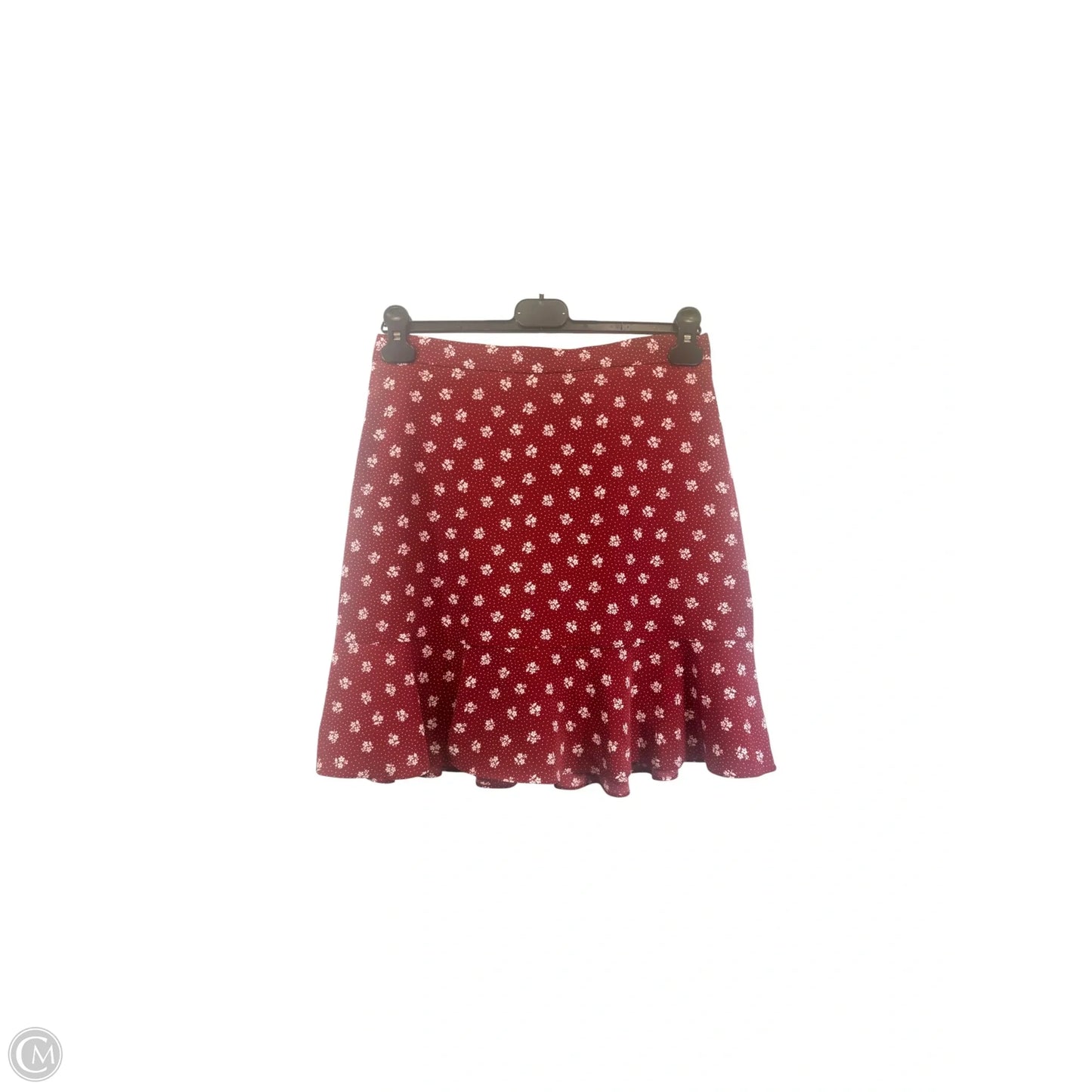 Skirt Midi By Banana Republic In Red & White, Size: S