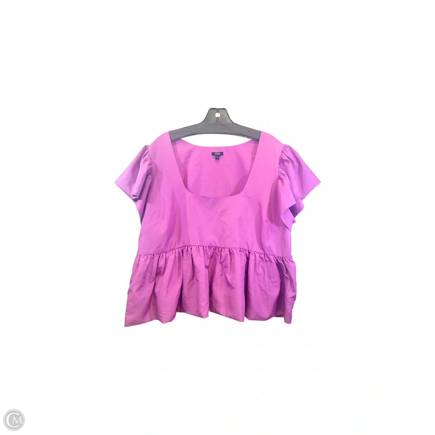 Top Short Sleeve By Express In Purple, Size: Xl