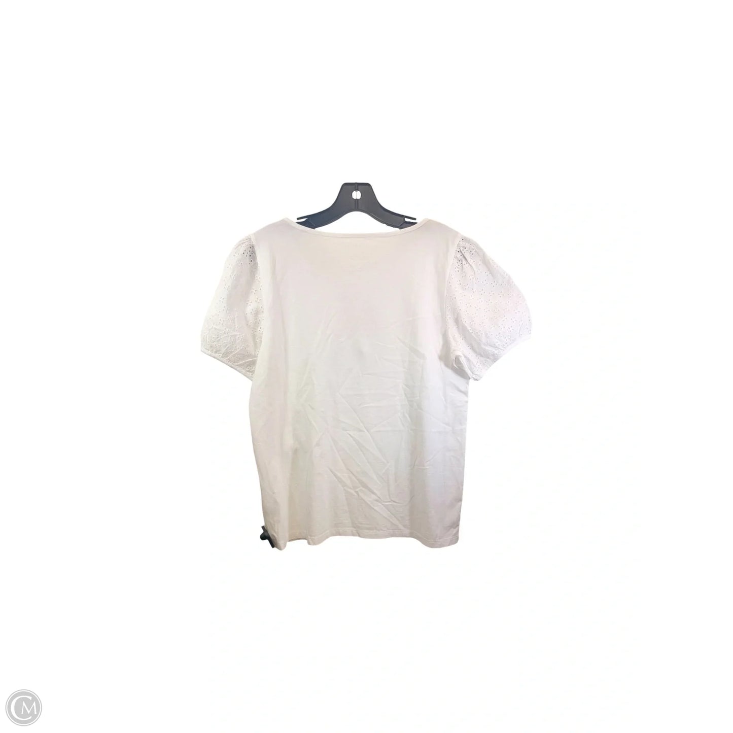 Top Short Sleeve By Talbots In White, Size: M